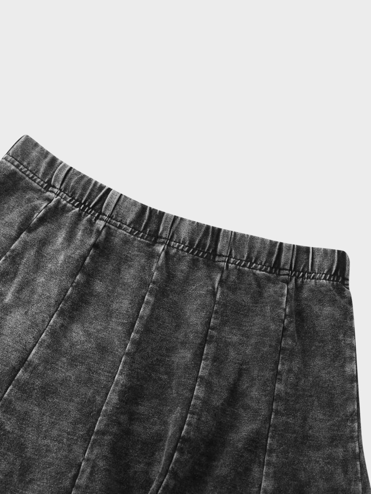 Paneled Flare Skirt 37" Black Wash Casual Denim for Outdoor Camp-4