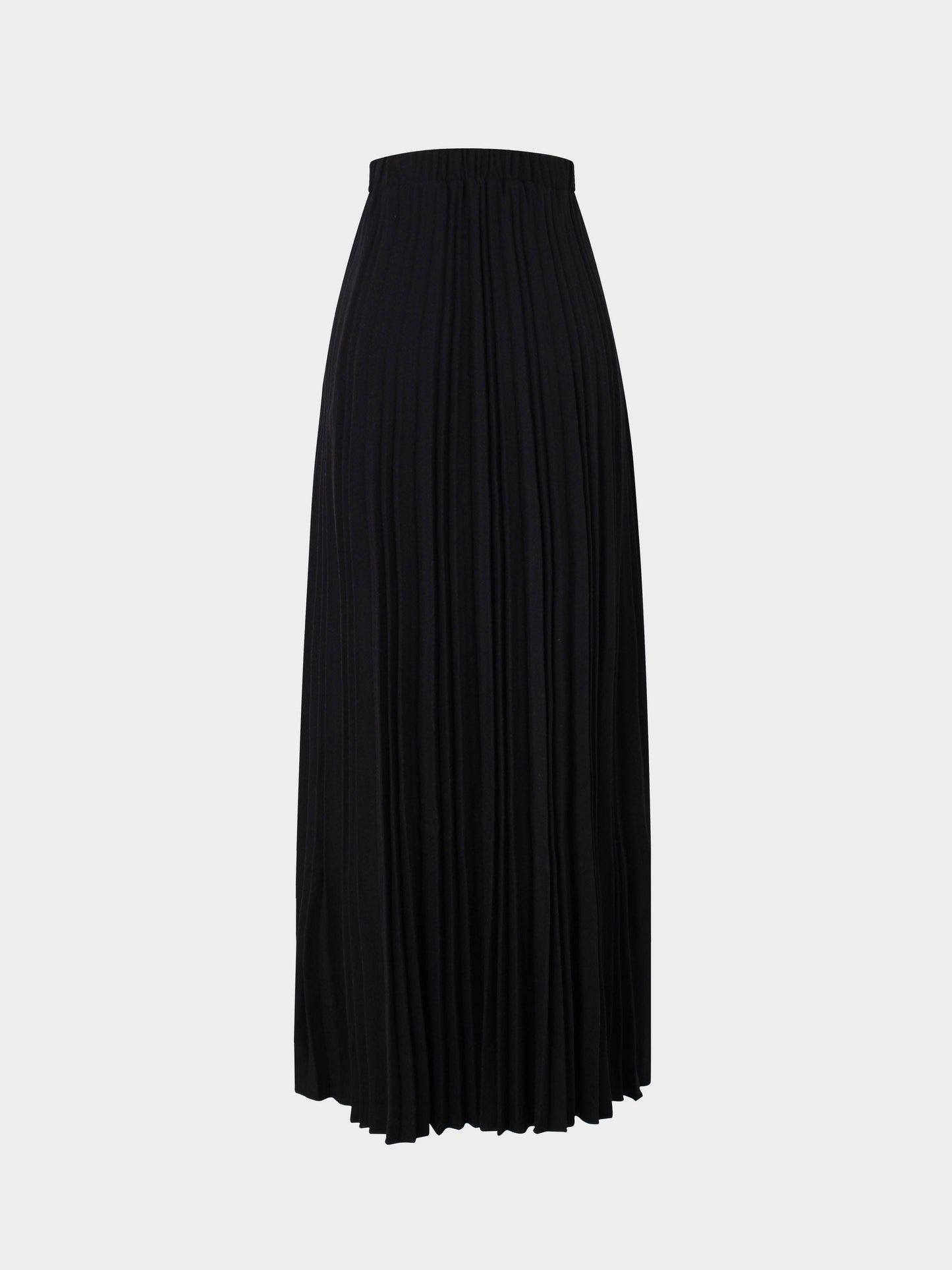 Wool Blend Pleated Black Skirt Warm Comfortable Stylish FW24-1