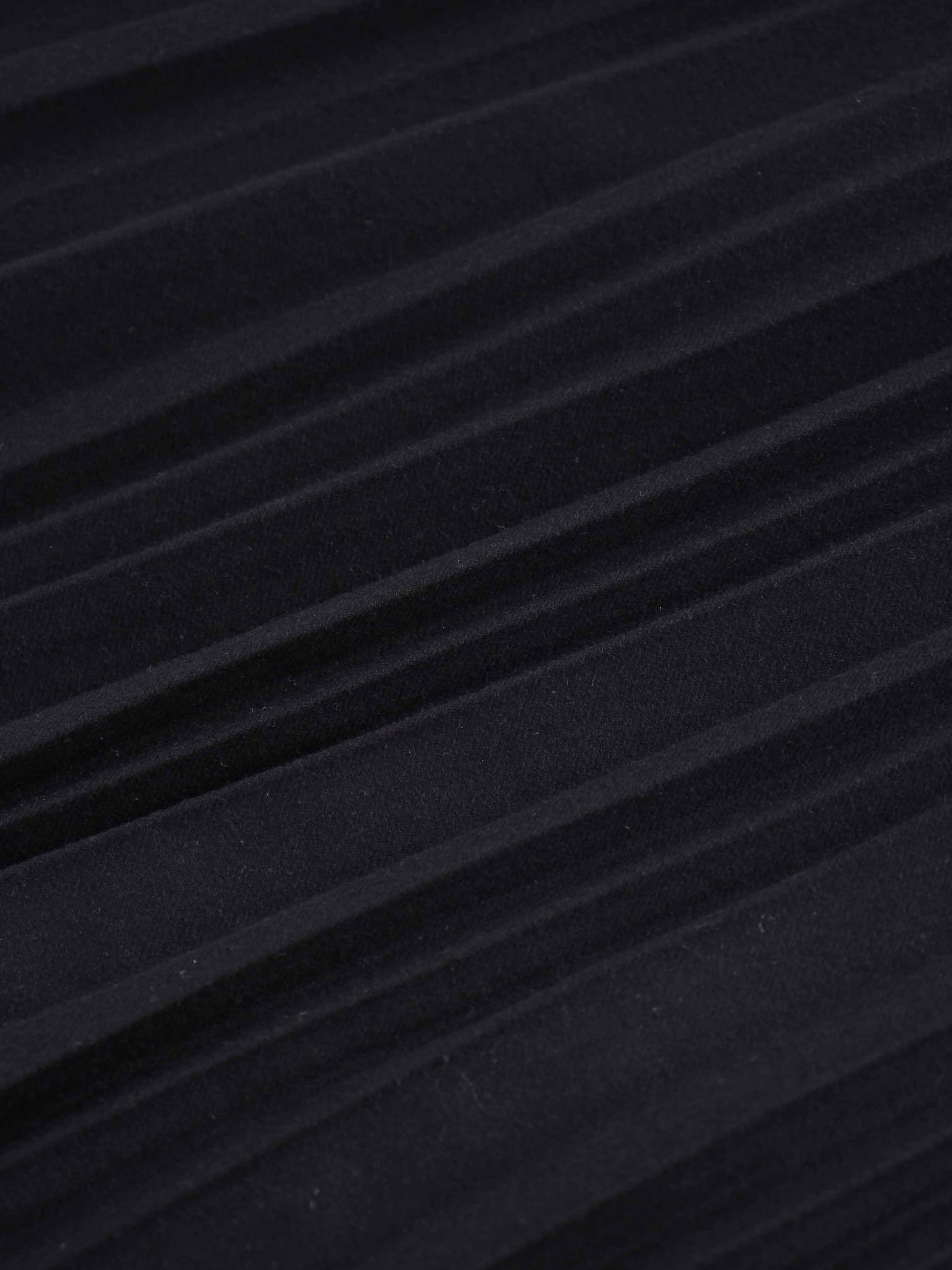 Wool Blend Pleated Black Skirt Warm Comfortable Stylish FW24-4