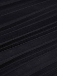 Wool Blend Pleated Black Skirt Warm Comfortable Stylish FW24-4