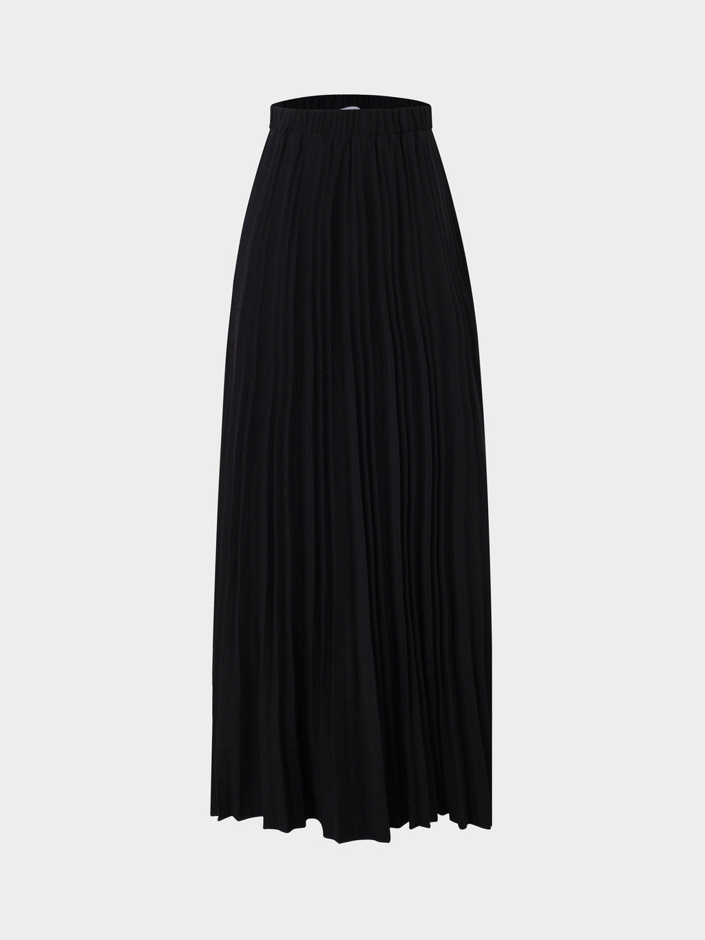 Wool Blend Pleated Black Skirt Warm Comfortable Stylish FW24-0