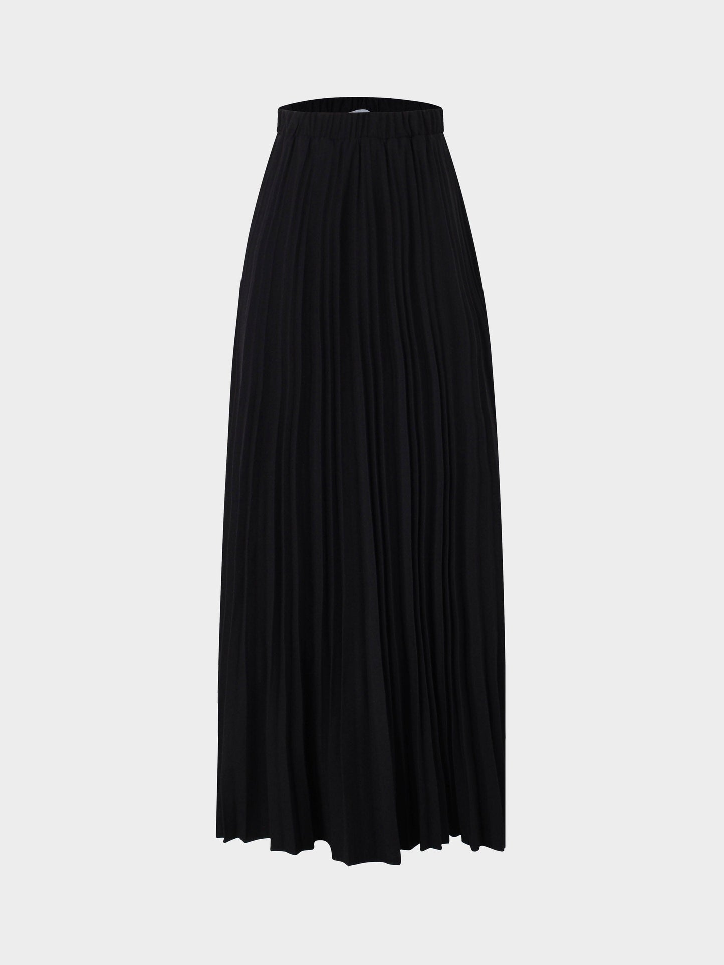Wool Blend Pleated Black Skirt Warm Comfortable Stylish FW24-0