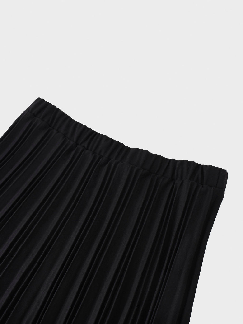 Wool Blend Black Pleated Skirt 25.5 Inch Classic Versatile-2