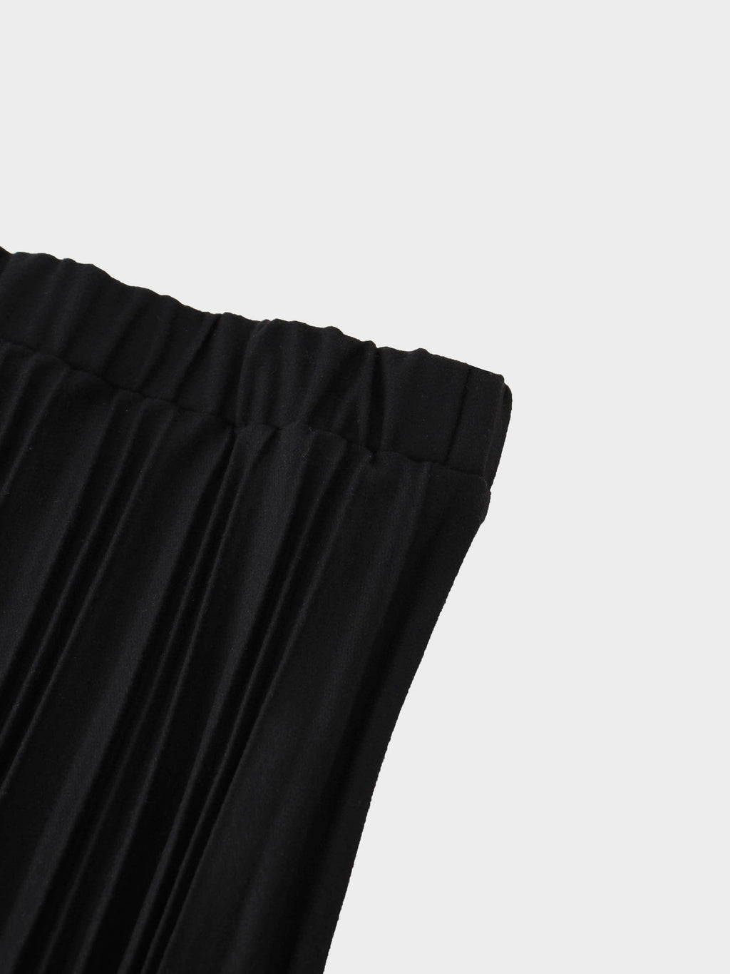 Wool Blend Black Pleated Skirt 25.5 Inch Classic Versatile-3