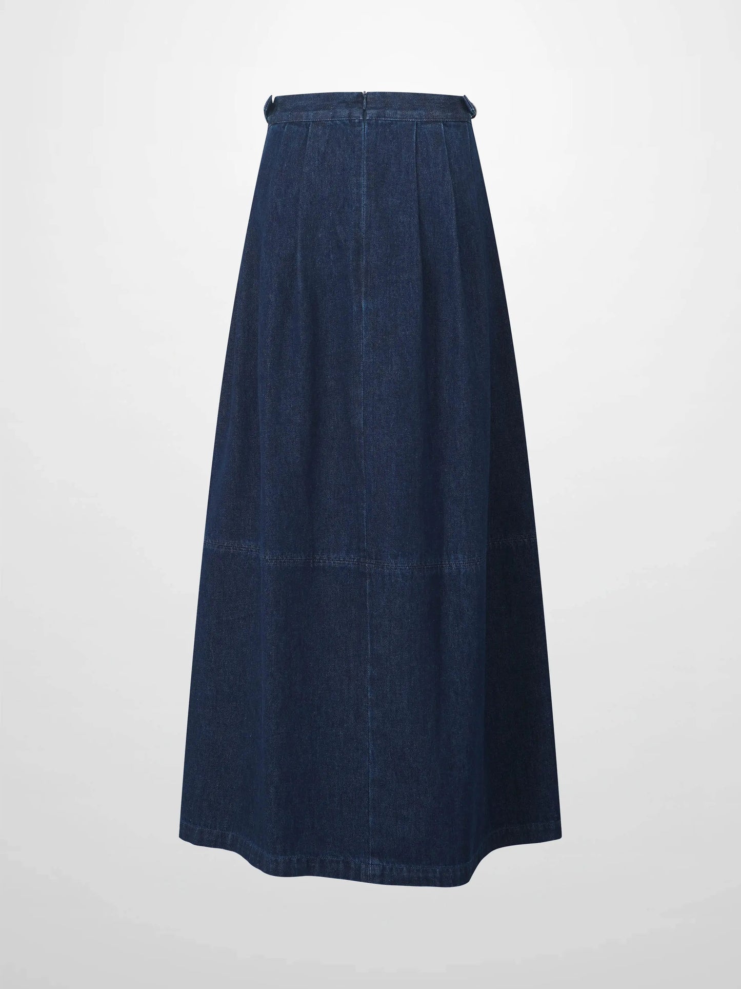 Side Buckle Blue Denim Skirt Adjustable Fit Casual Women