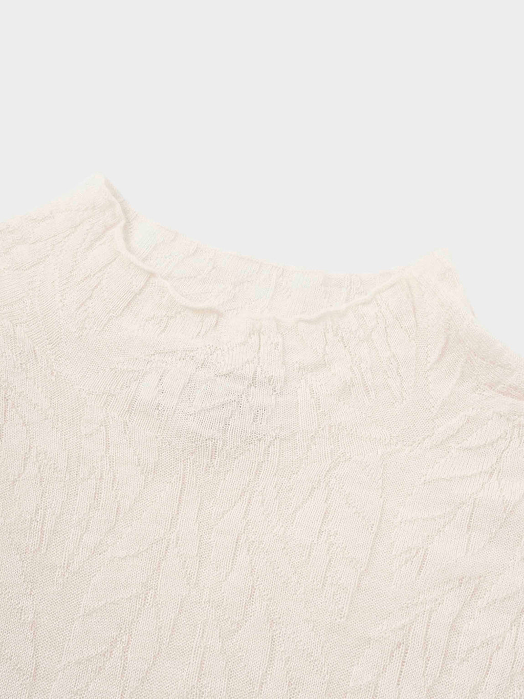 Blush Leaf Design Turtleneck Soft Stylish Casual Dressy Top-3