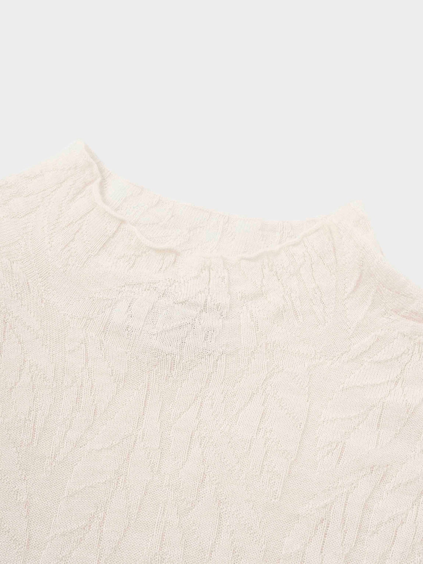 Blush Leaf Design Turtleneck Soft Stylish Casual Dressy Top-3