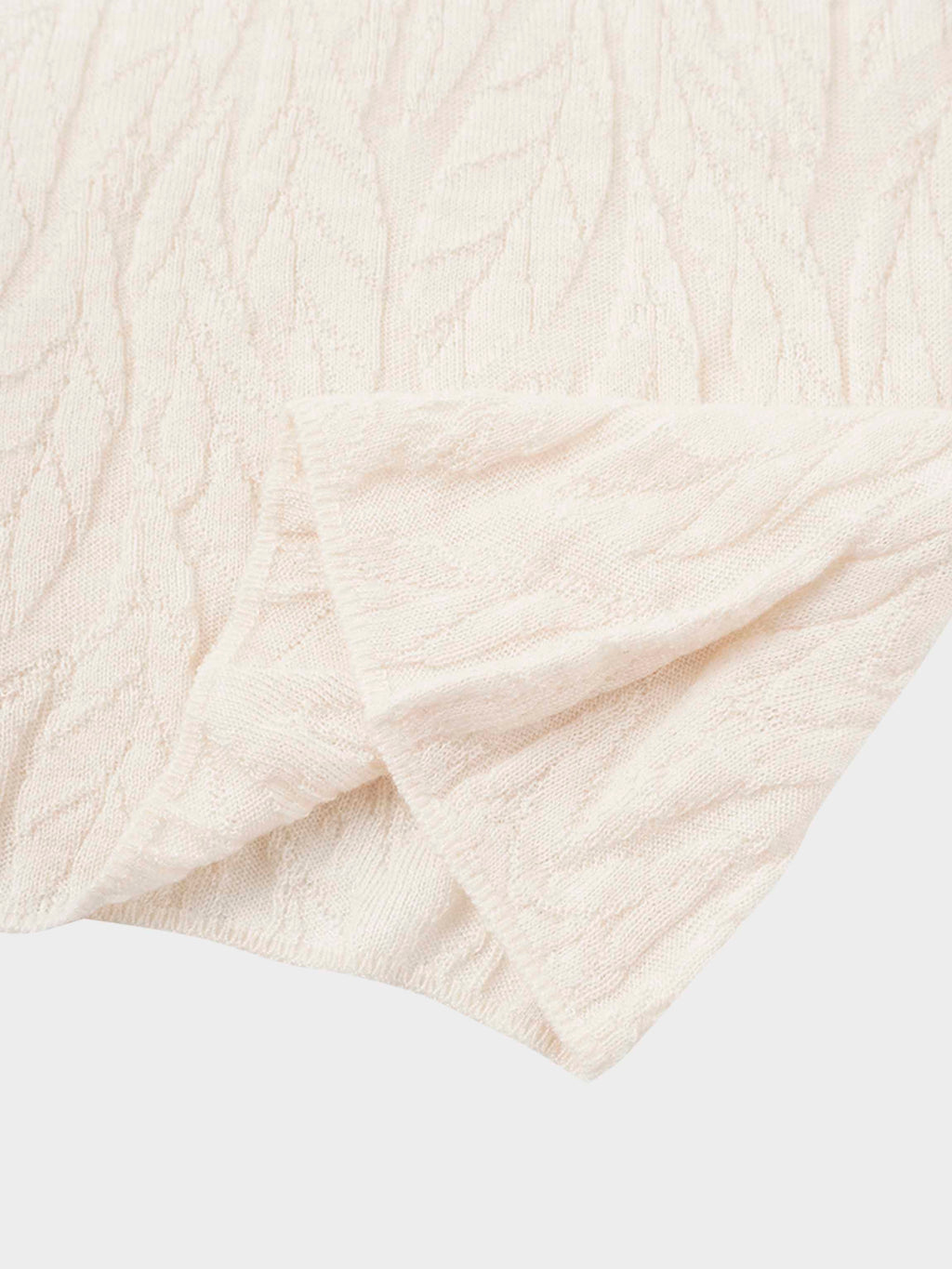 Blush Leaf Design Turtleneck Soft Stylish Casual Dressy Top-4