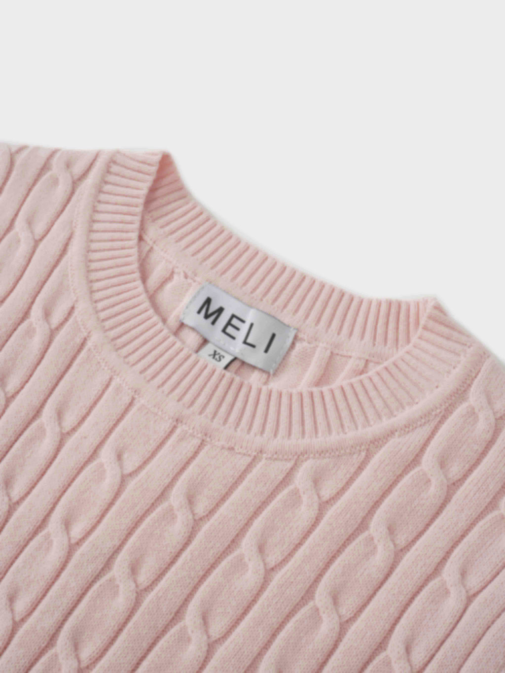 Crew Neck Cable Knit Sweater Bone Soft Casual Layered Top-4