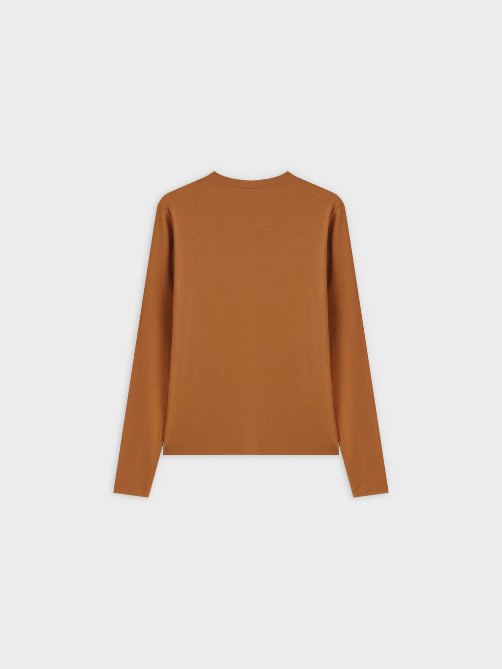 Classic Tee Long Sleeve Brown Soft Comfortable Casual Shirt-1