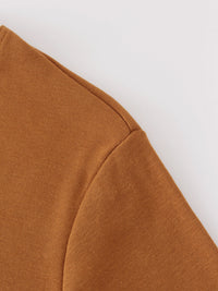 Classic Tee Long Sleeve Brown Soft Comfortable Casual Shirt-3
