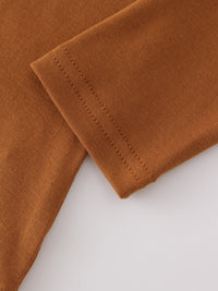 Classic Tee Long Sleeve Brown Soft Comfortable Casual Shirt-4