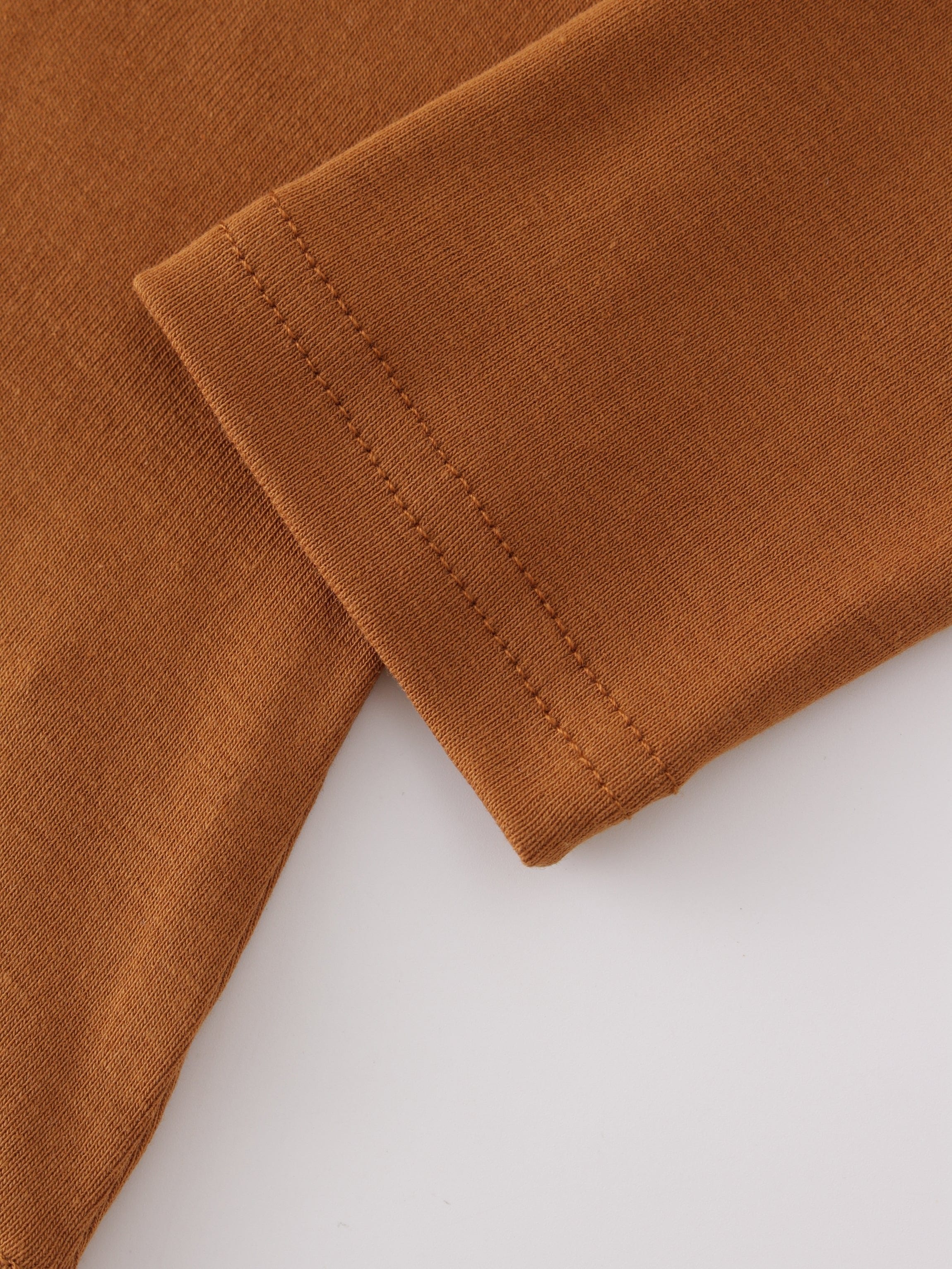 Classic Tee Long Sleeve Brown Soft Comfortable Casual Shirt-4