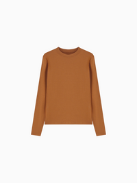 Classic Tee Long Sleeve Brown Soft Comfortable Casual Shirt-0
