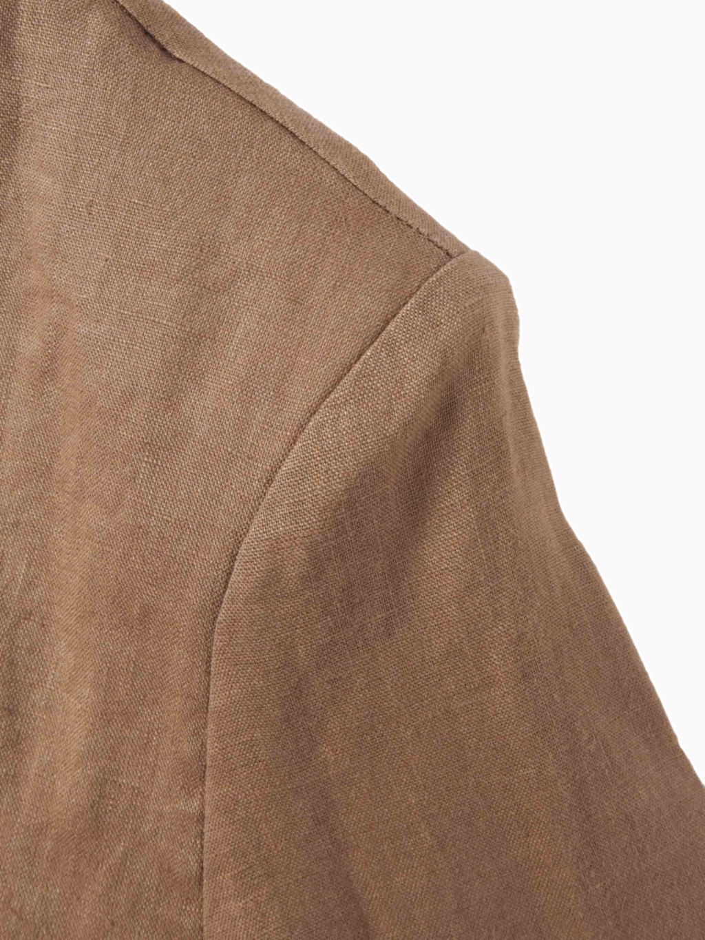 Silky Back Printed Brown Cream Blazer Professional Dressy Top-4