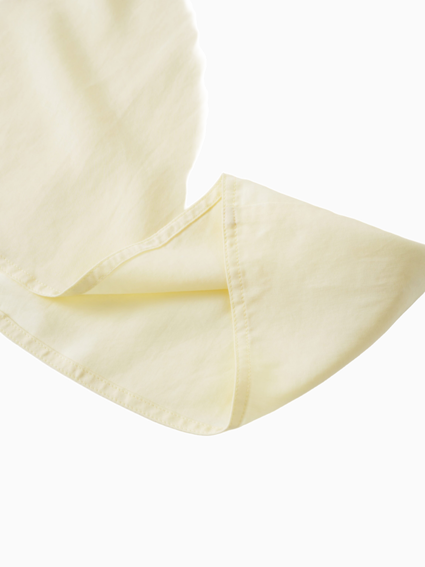 Tencel Yoke Button Down Skirt Butter Yellow Lightweight Casual Skirt-3