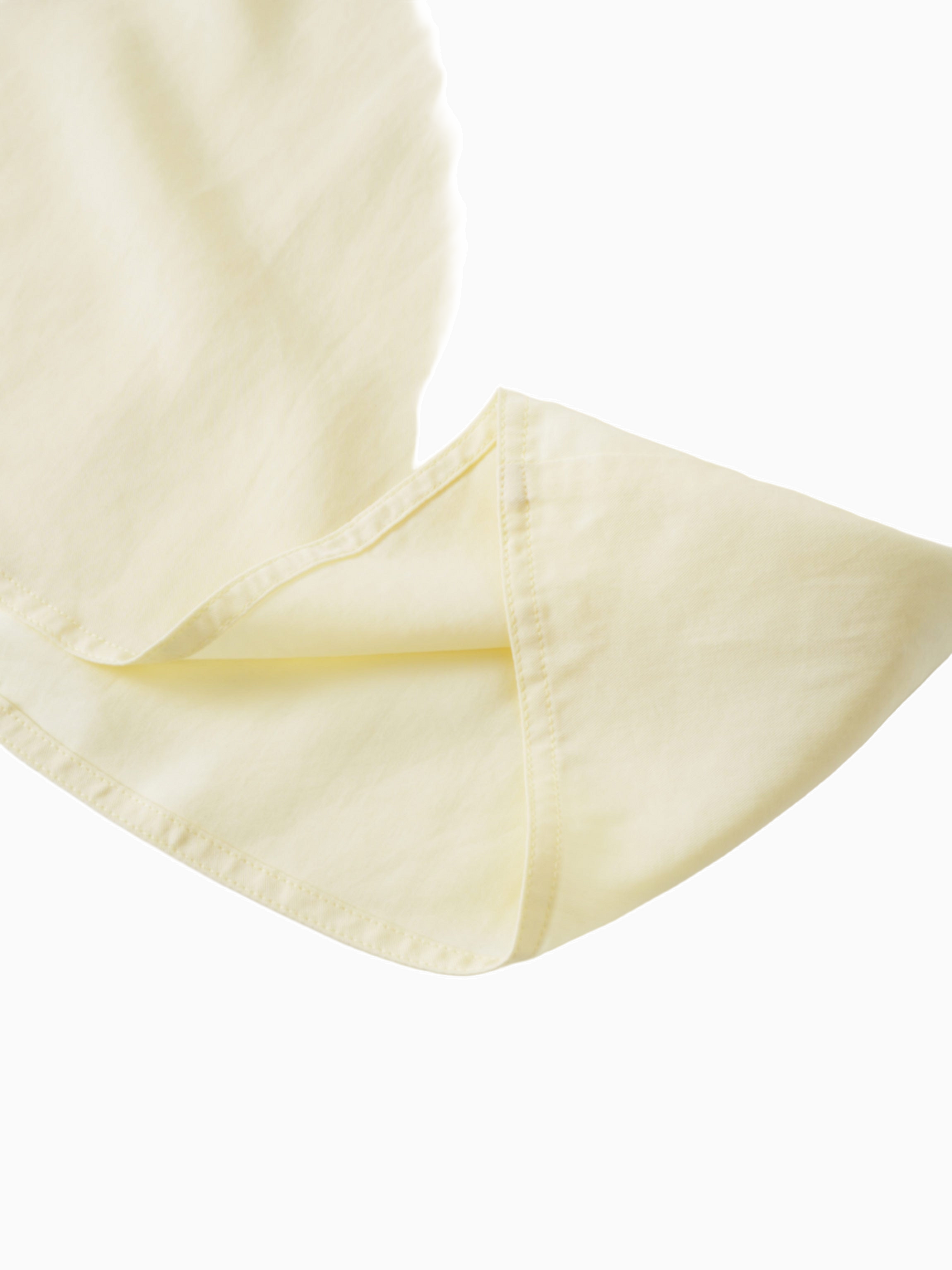 Tencel Yoke Button Down Skirt Butter Yellow Lightweight Casual Skirt-3