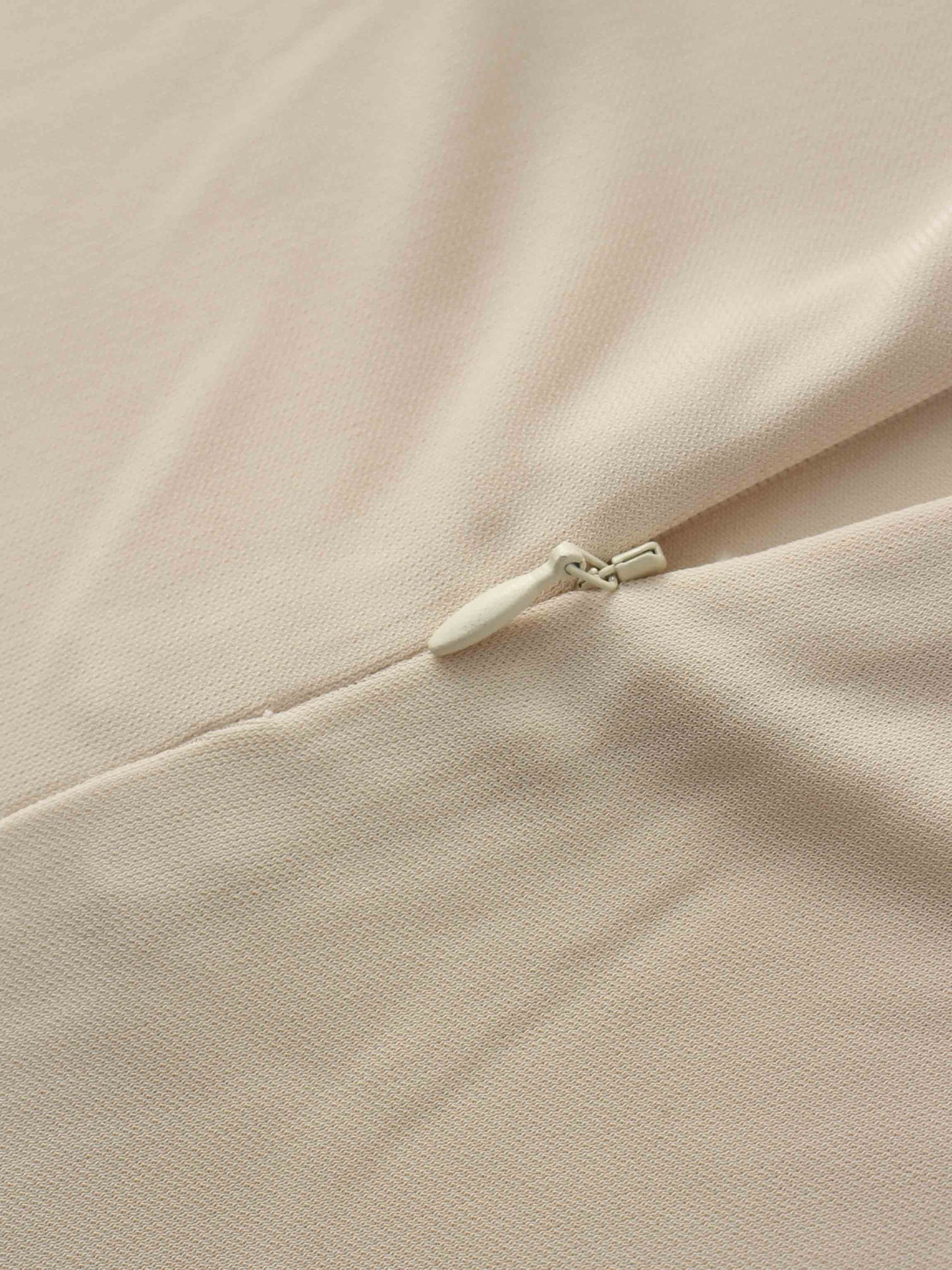 Princess Stitched High V Neck Cream Top Dressy Basic FW25 Online-2