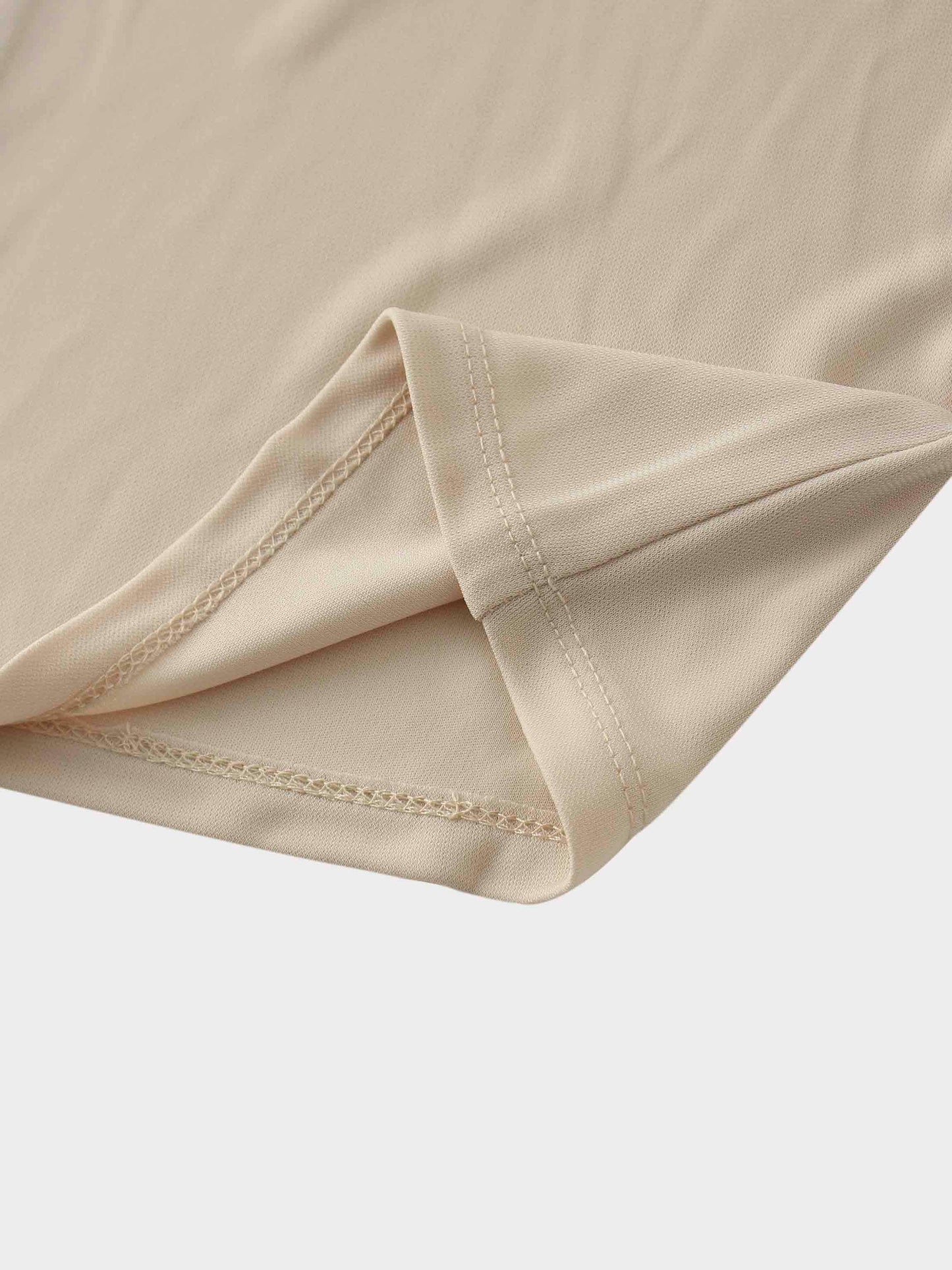 Princess Stitched High V Neck Cream Top Dressy Basic FW25 Online-3