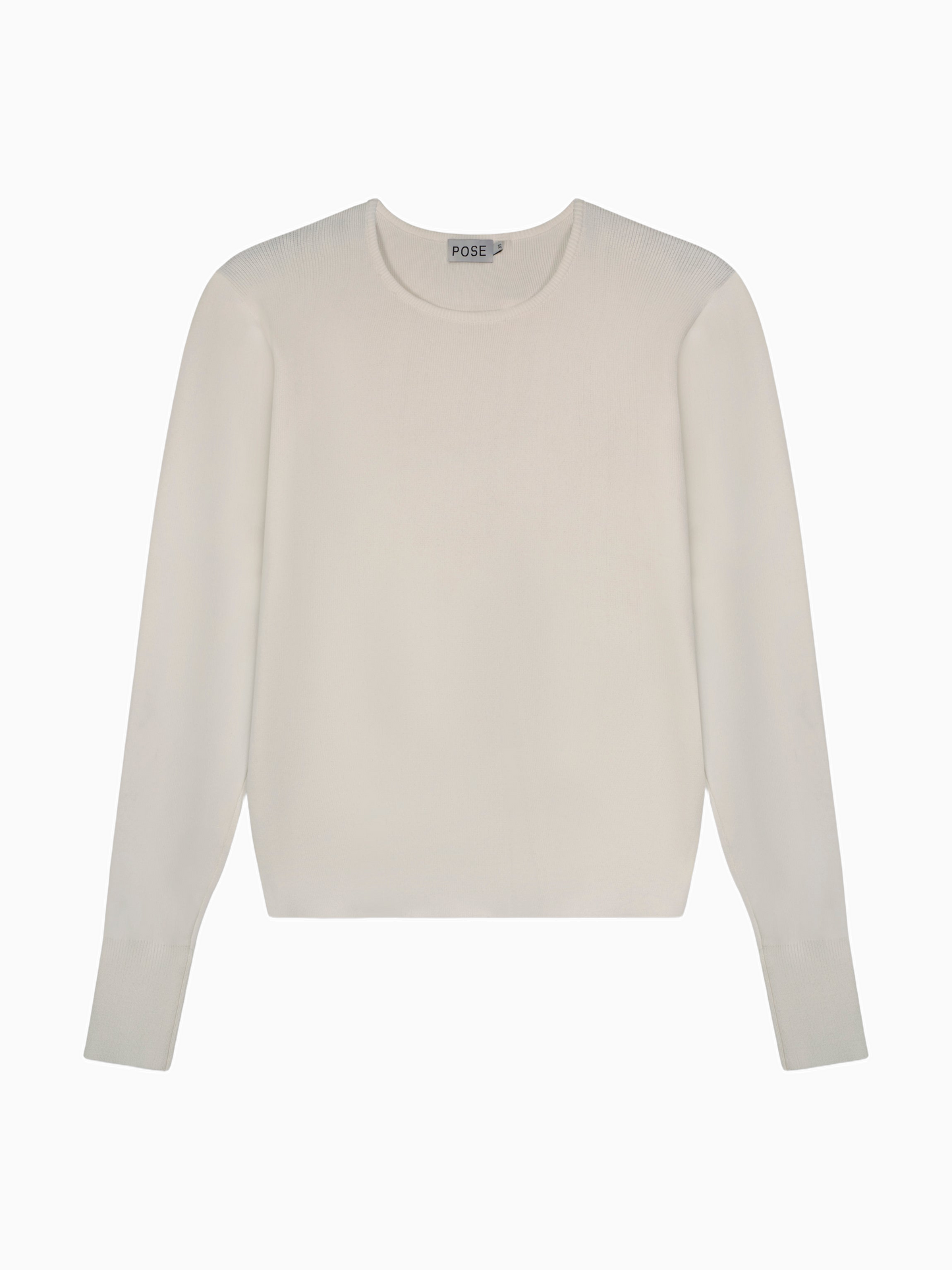 Silk Knit Sweater Cream Elegant Dressy Basic Top for Women-0