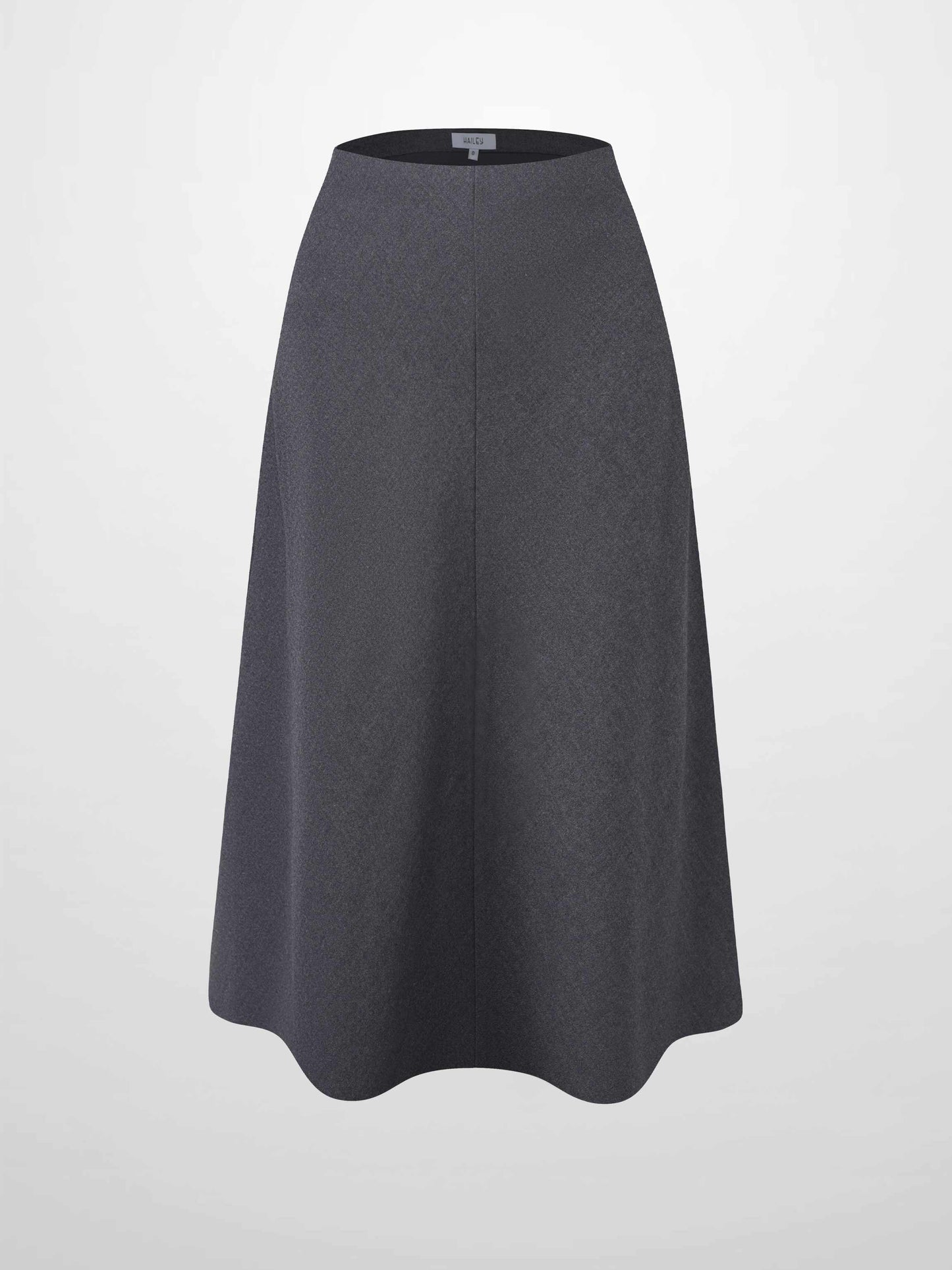Basic A-Line Seamed Short Skirt Grey Casual Tailored Fit FW25 New Arrival-1