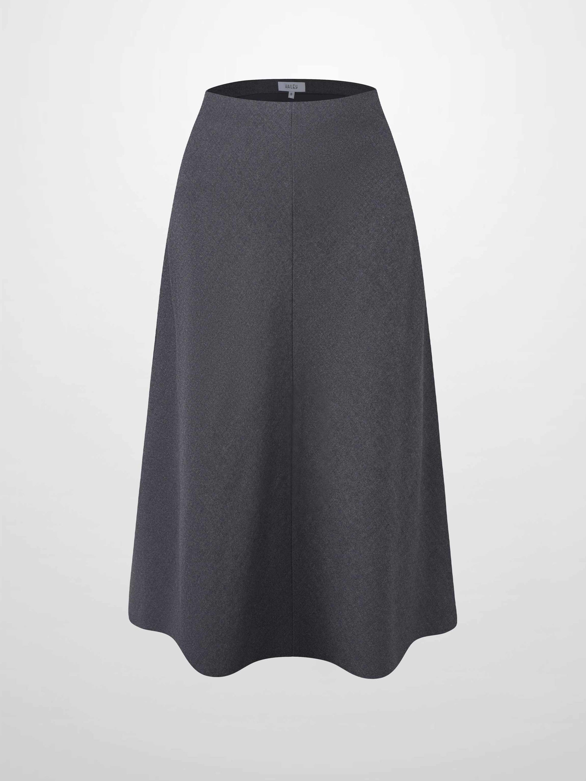 Basic A-Line Seamed Short Skirt Grey Casual Tailored Fit FW25 New Arrival-1