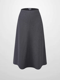 Basic A-Line Seamed Short Skirt Grey Casual Tailored Fit FW25 New Arrival-1