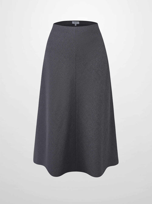 Basic A-Line Seamed Short Skirt Grey Casual Tailored Fit FW25 New Arrival-1