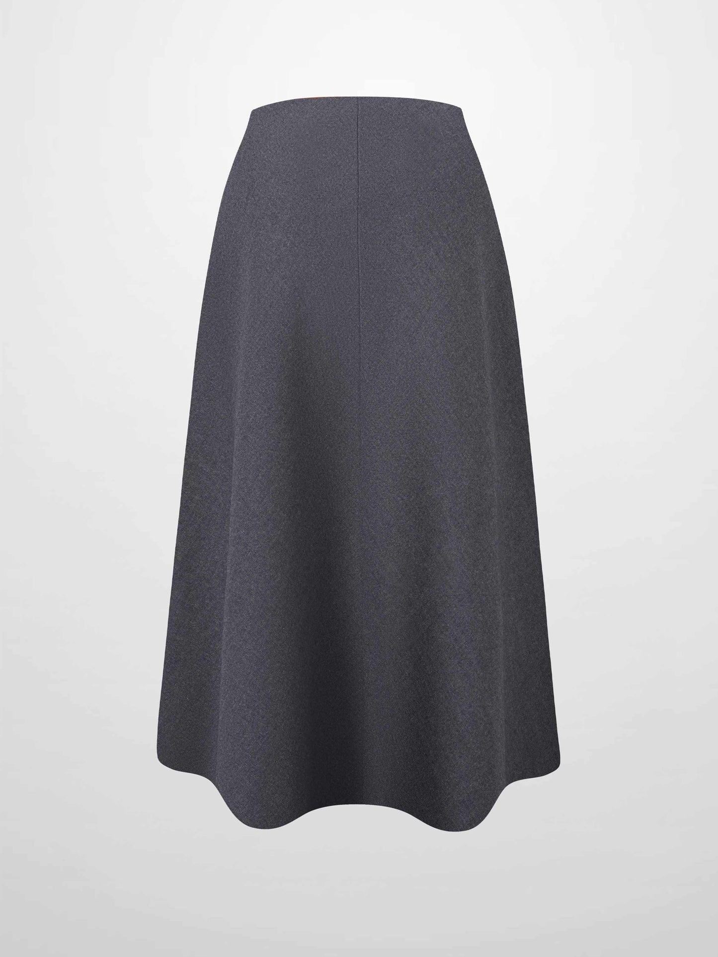 Basic A-Line Seamed Short Skirt Grey Casual Tailored Fit FW25 New Arrival-2
