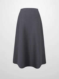 Basic A-Line Seamed Short Skirt Grey Casual Tailored Fit FW25 New Arrival-2