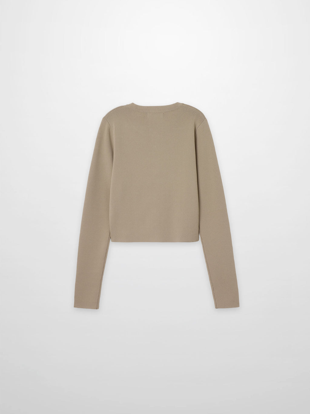 Gold Button Crop Cardigan Latte Cropped Knit Top Elegant Layering Piece-2