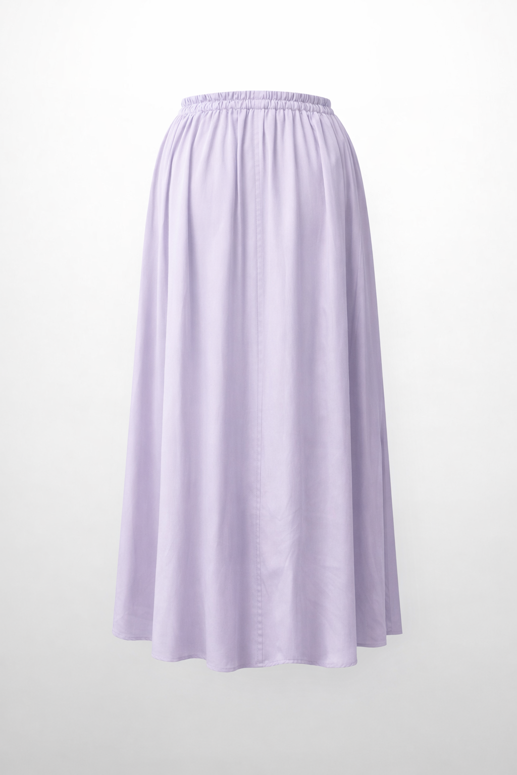 Lavender Drawstring Ruffle Skirt Adjustable Waist Casual Skirt-2