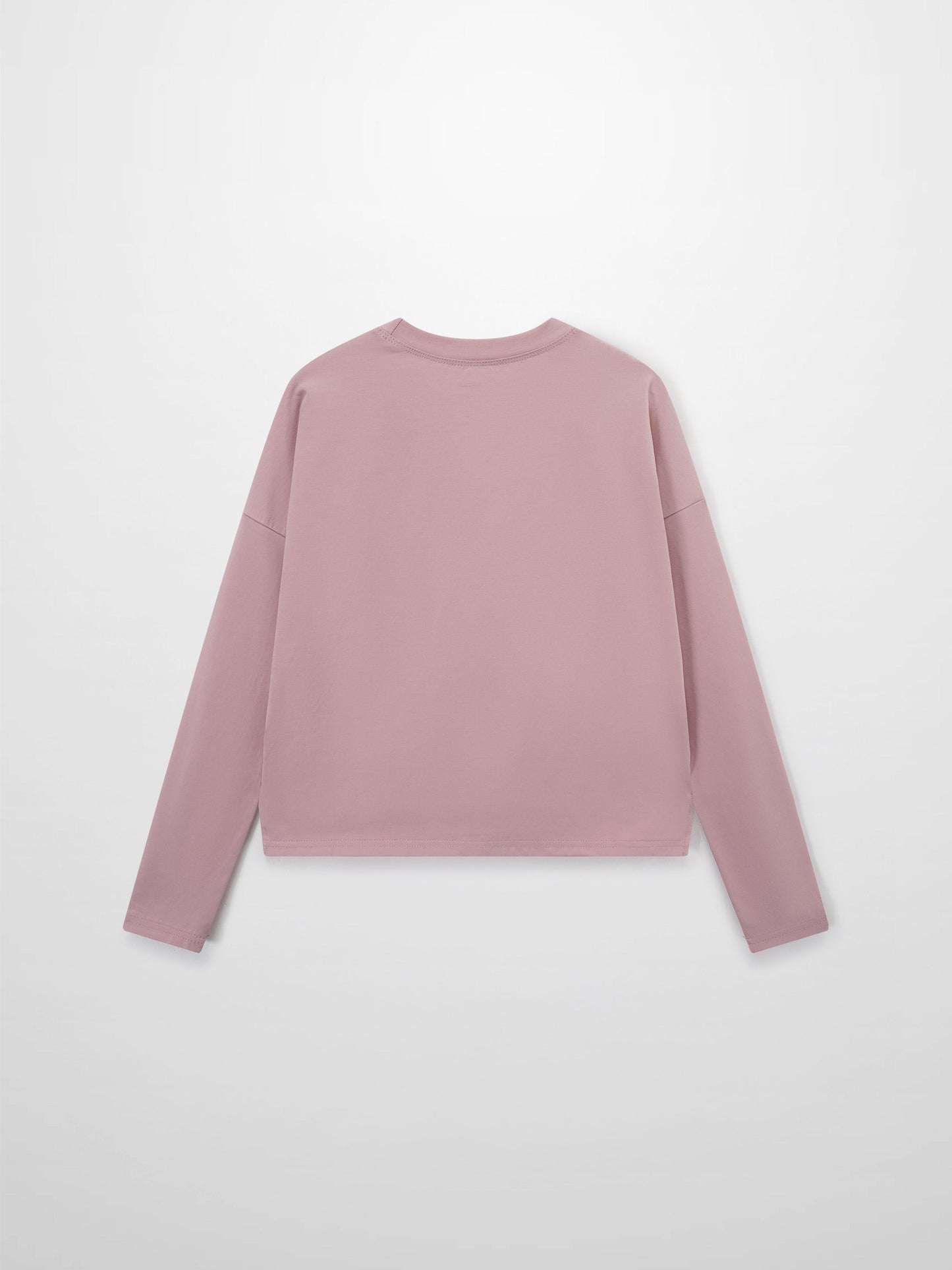 Cropped Boxy Tee Mauve Loose Fit Casual Summer Top Online New Arrival-2
