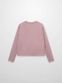 Cropped Boxy Tee Mauve Loose Fit Casual Summer Top Online New Arrival-2