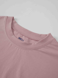 Cropped Boxy Tee Mauve Loose Fit Casual Summer Top Online New Arrival-4