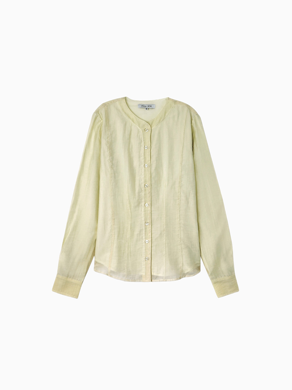 High V Neck Blouse Mint Stylish Breathable Top for Work and Weekend-1