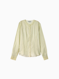 High V Neck Blouse Mint Stylish Breathable Top for Work and Weekend-1