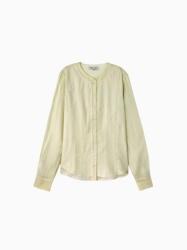 High V Neck Blouse Mint Stylish Breathable Top for Work and Weekend-1