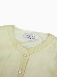 High V Neck Blouse Mint Stylish Breathable Top for Work and Weekend-3