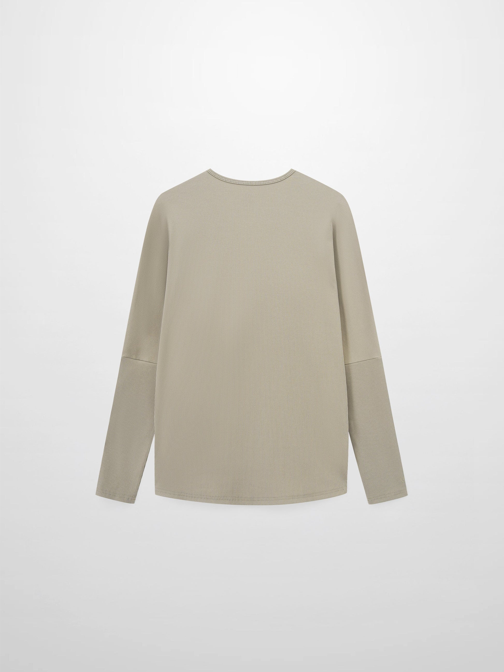 Crew Ribbed Dolman Sleeve Tee Muted Olive Loose Fit Casual Top-2