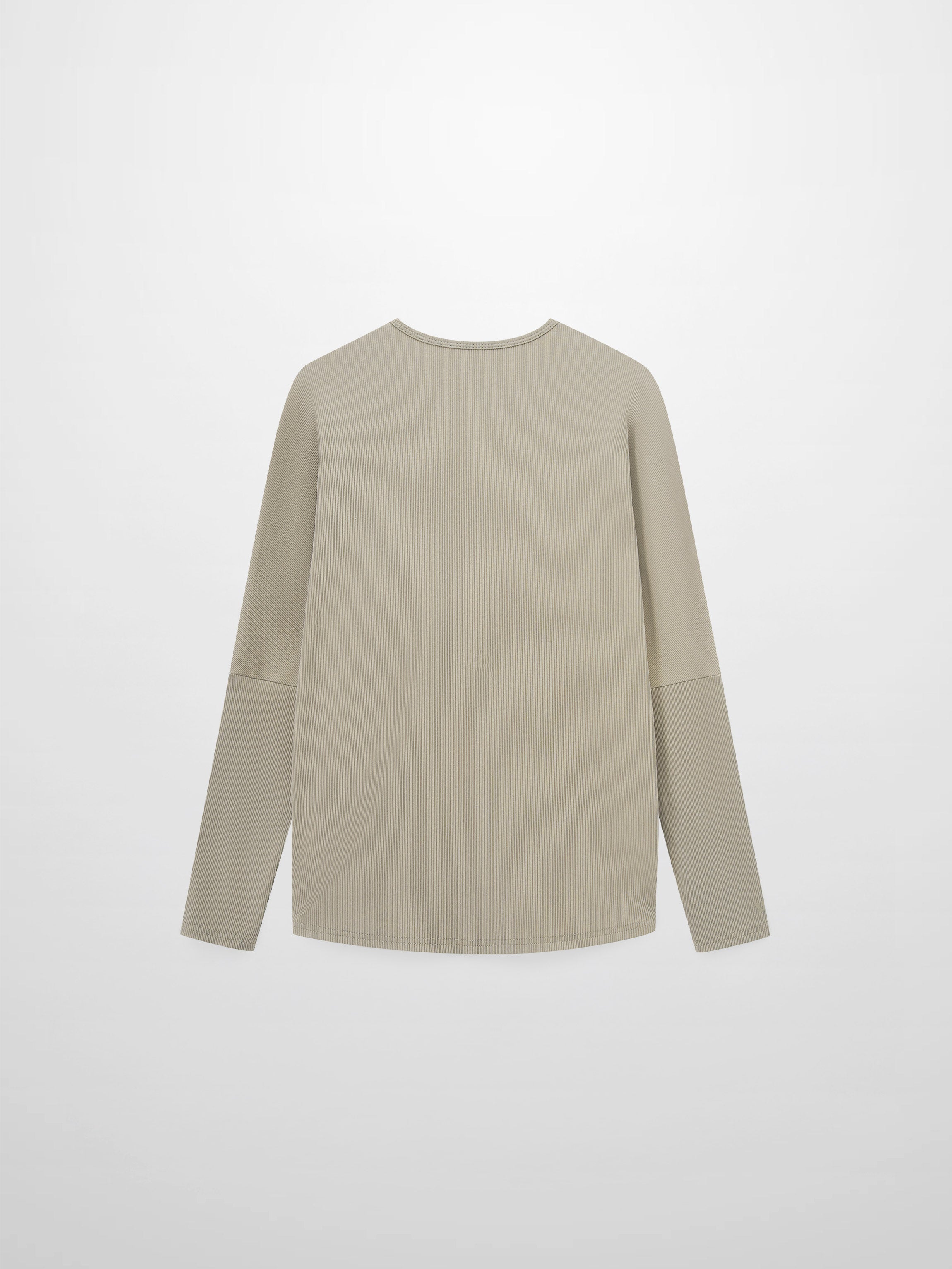 Crew Ribbed Dolman Sleeve Tee Muted Olive Loose Fit Casual Top-2