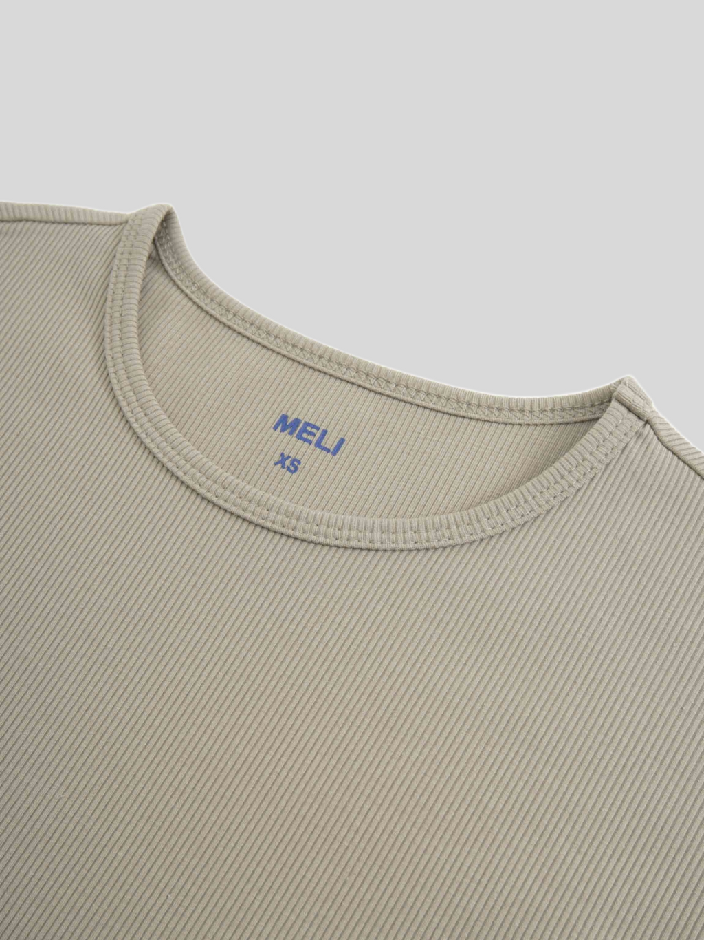Crew Ribbed Dolman Sleeve Tee Muted Olive Loose Fit Casual Top-3