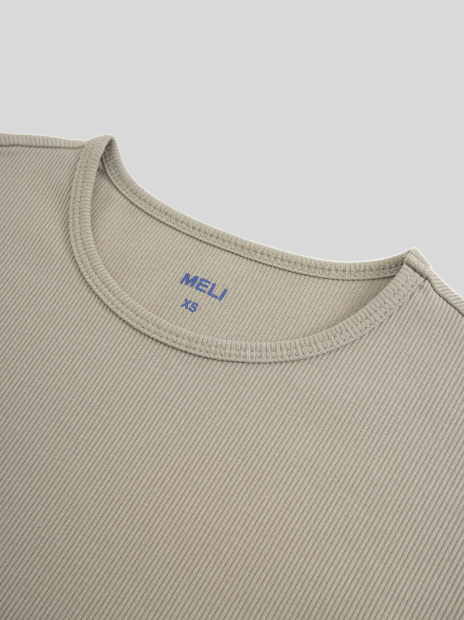 Crew Ribbed Dolman Sleeve Tee Muted Olive Loose Fit Casual Top-3