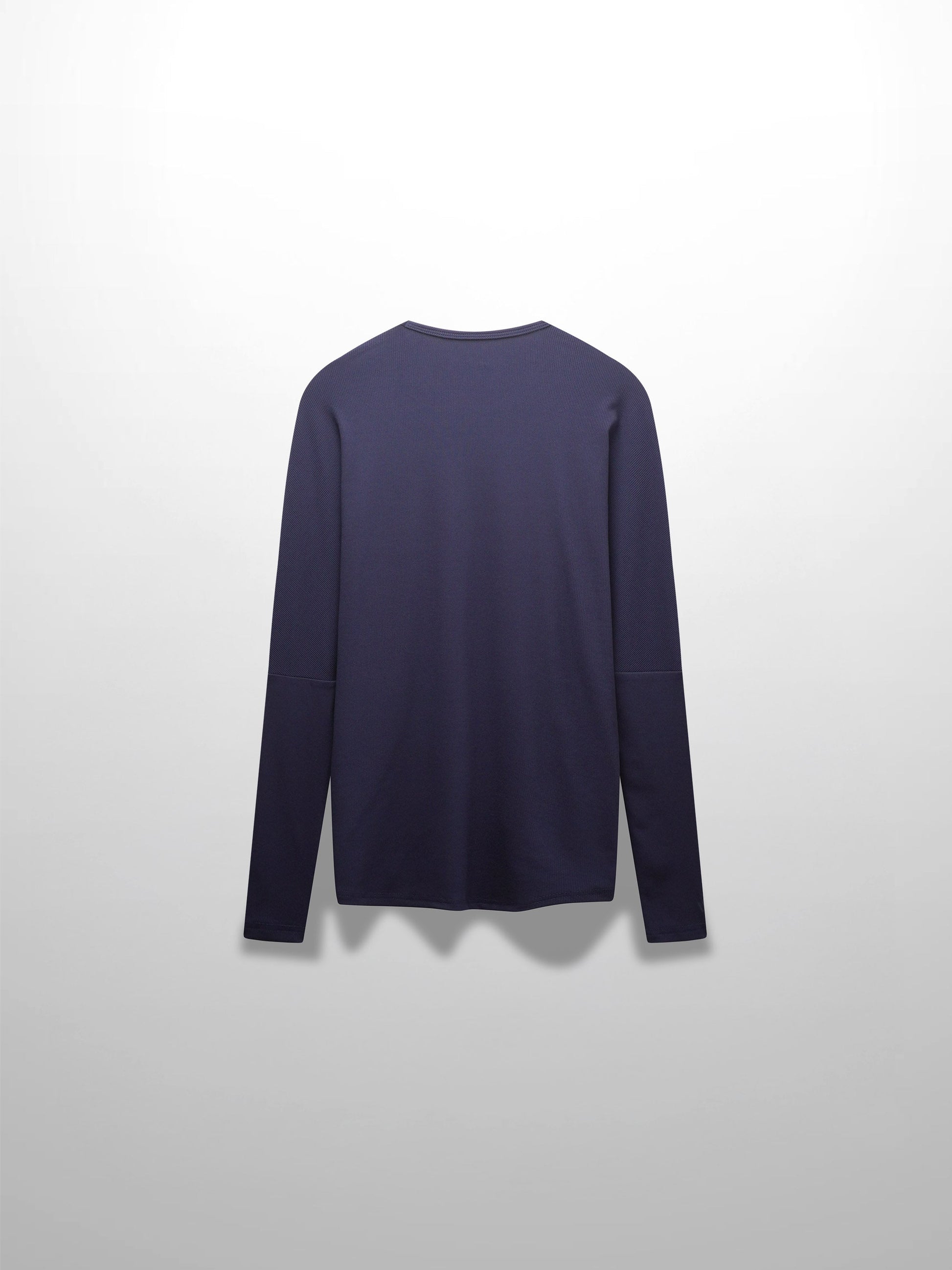 Crew Ribbed Dolman Tee Navy Comfortable Flattering Casual Top-3