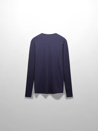 Crew Ribbed Dolman Tee Navy Comfortable Flattering Casual Top-3