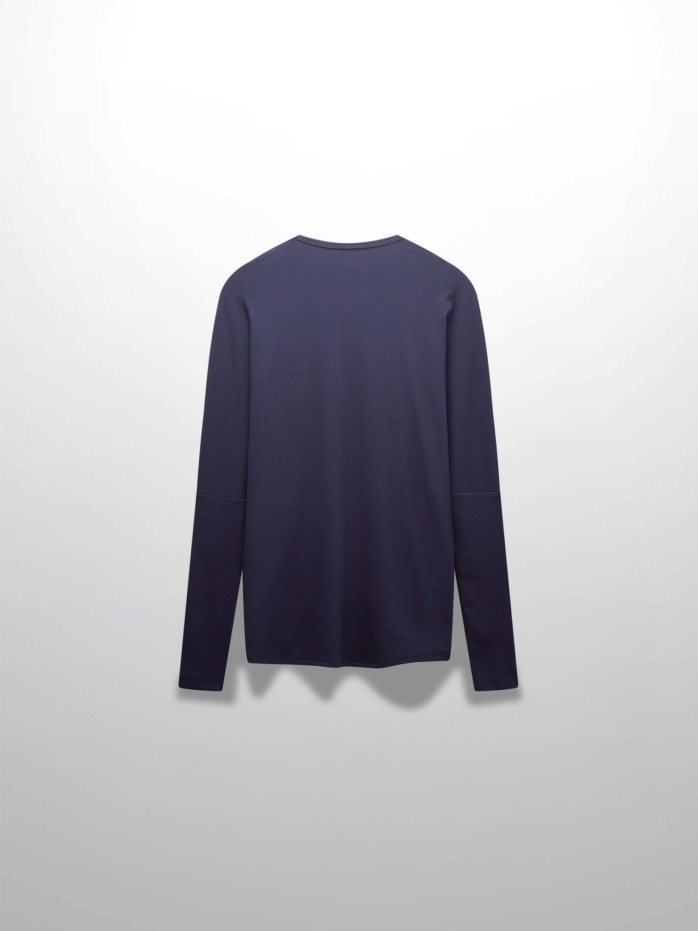 Crew Ribbed Dolman Tee Navy Comfortable Flattering Casual Top-3