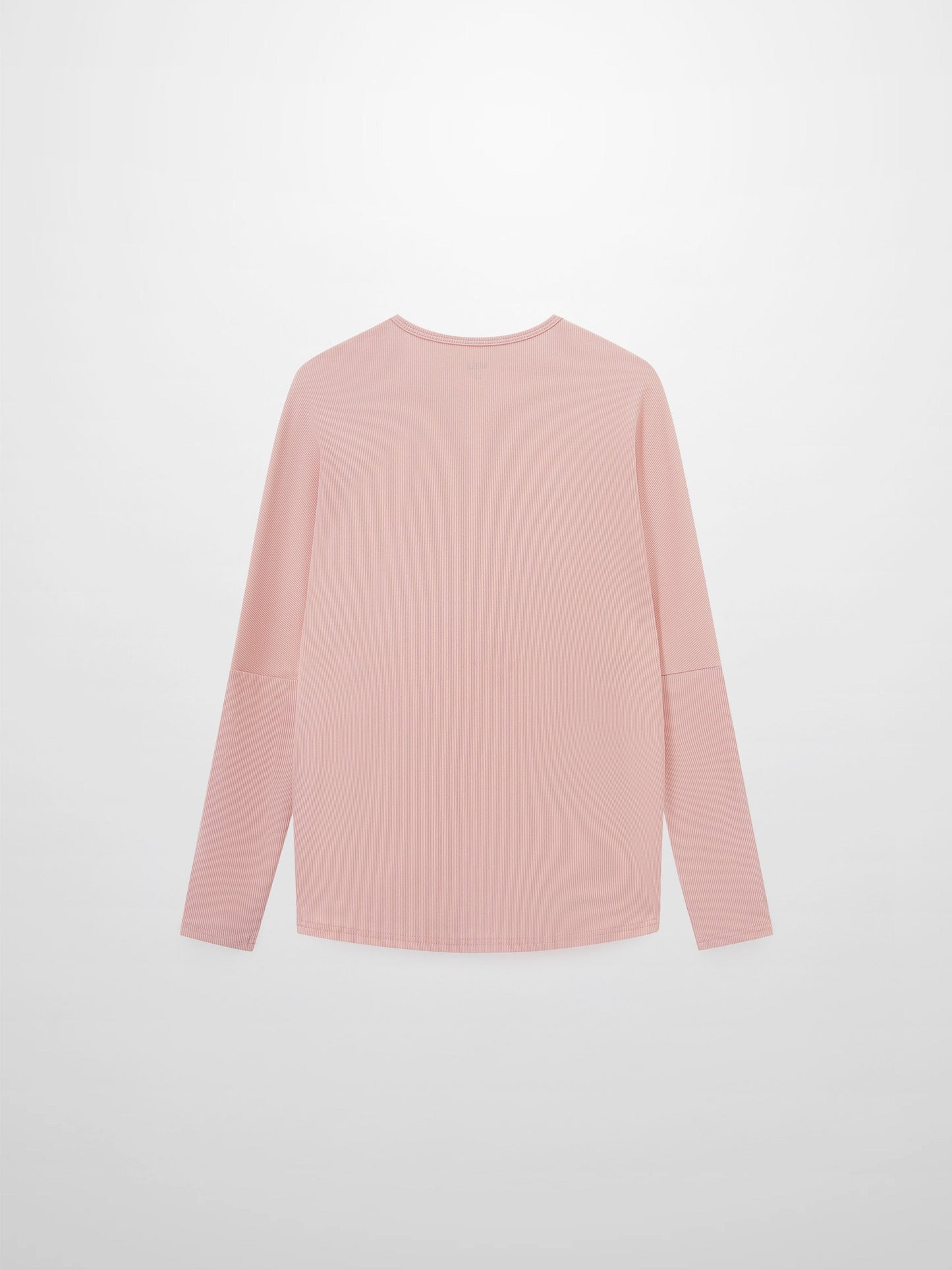 Crew Ribbed Dolman Tee Peachy Pink Loose Fit Casual Top-2