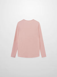 Crew Ribbed Dolman Tee Peachy Pink Loose Fit Casual Top-2