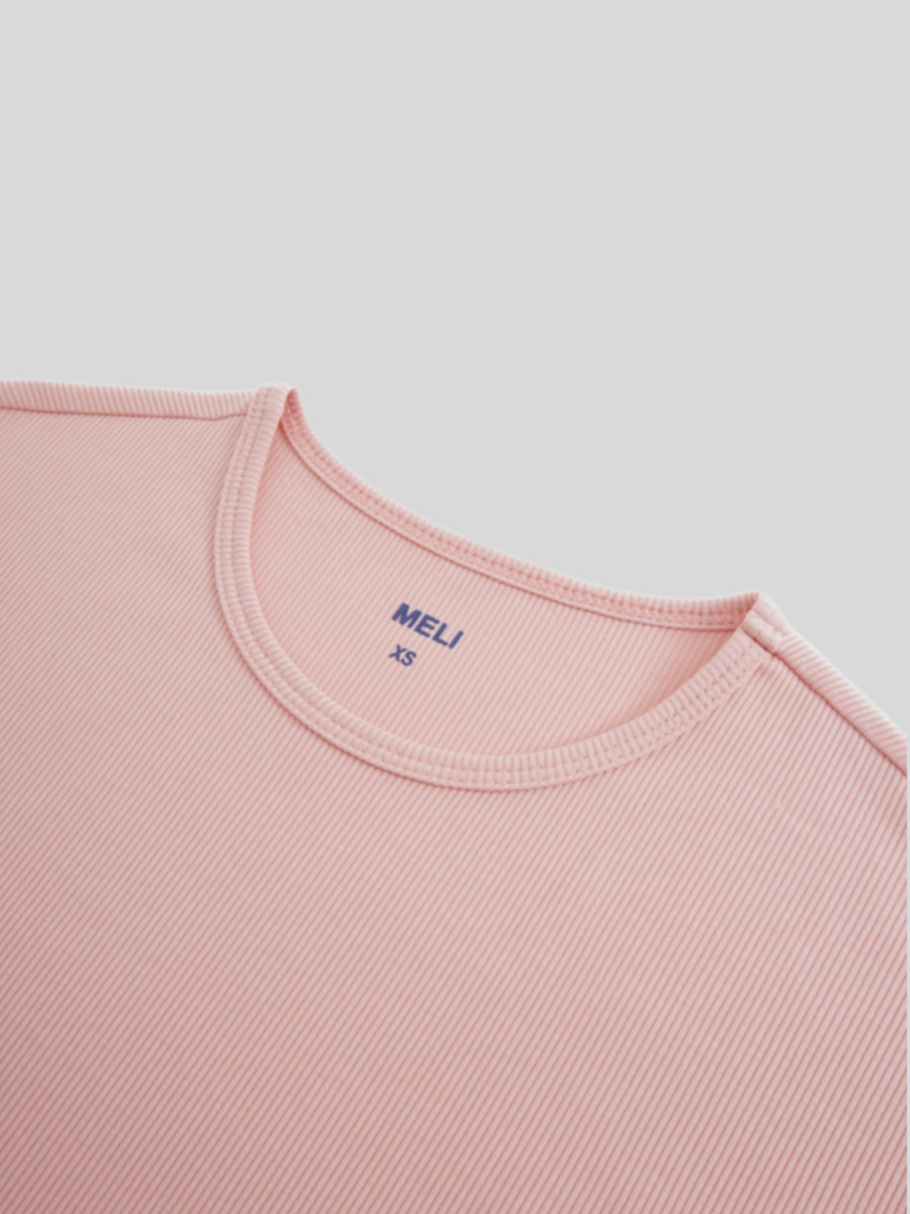 Crew Ribbed Dolman Tee Peachy Pink Loose Fit Casual Top-3