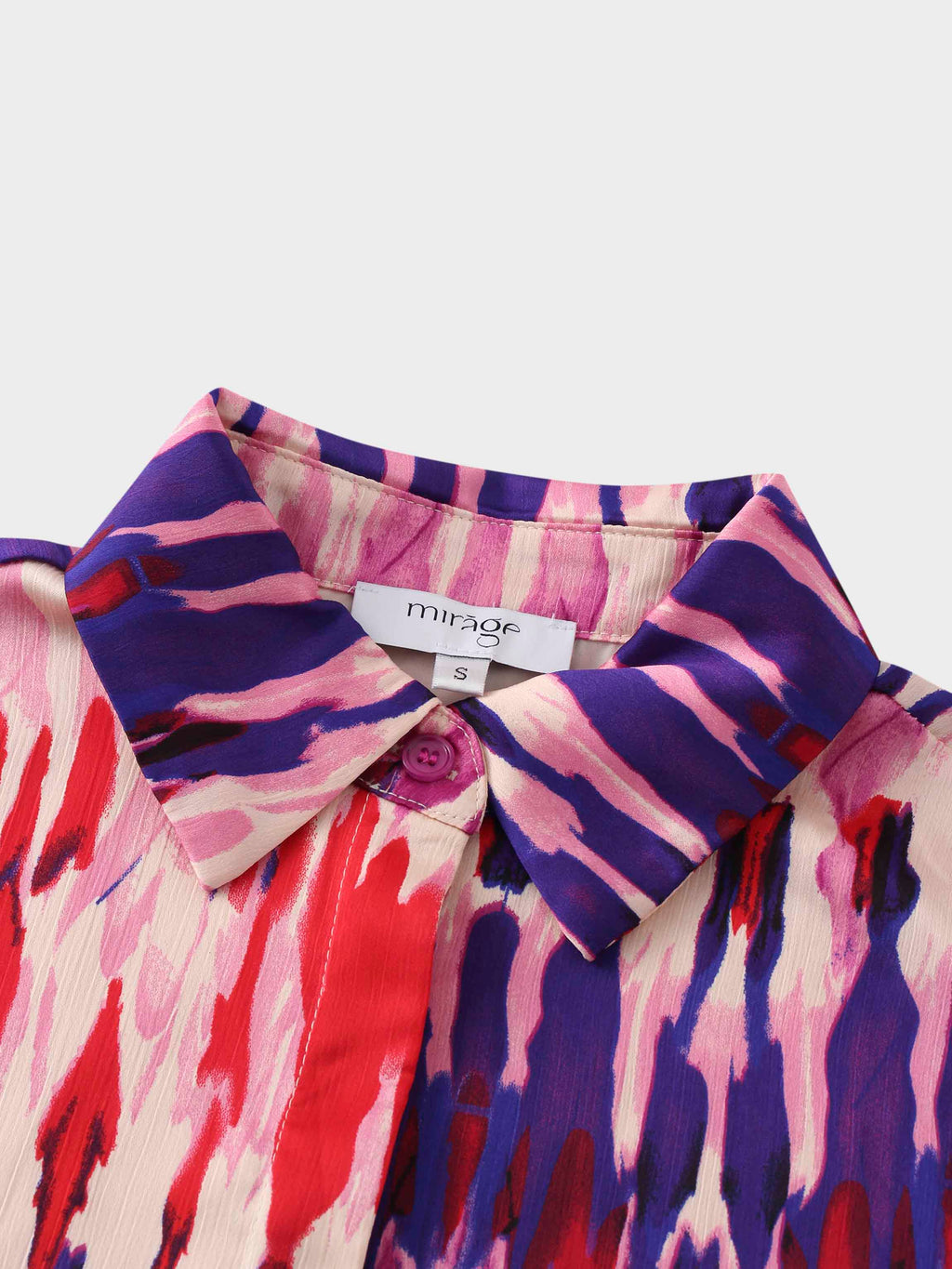 Basic Belted A-Line Dress Pink Watercolor Elegant Office to Evening-4